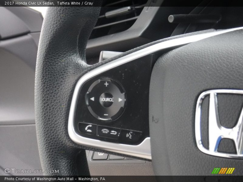Taffeta White / Gray 2017 Honda Civic LX Sedan