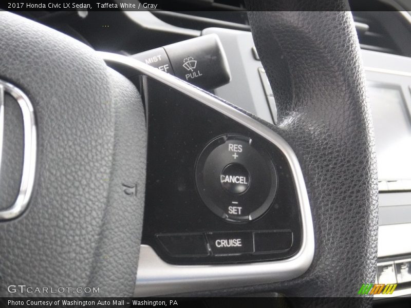 Taffeta White / Gray 2017 Honda Civic LX Sedan