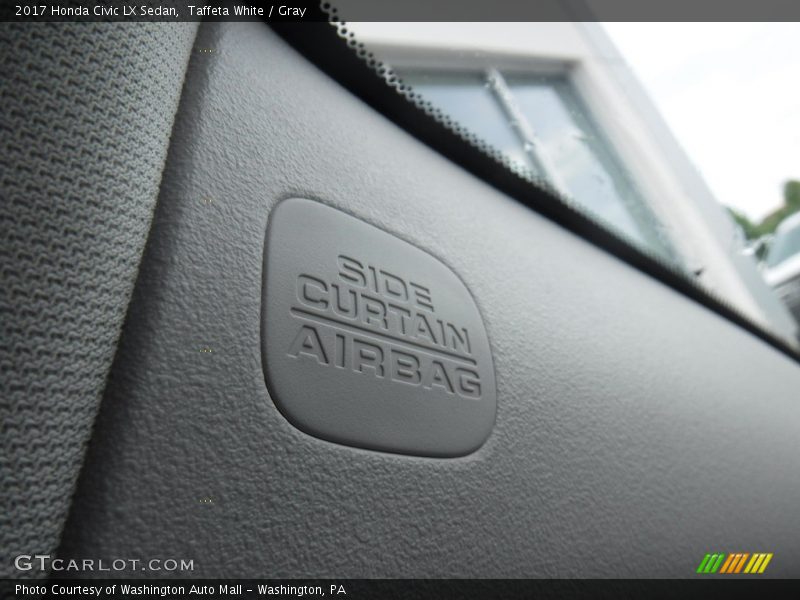 Taffeta White / Gray 2017 Honda Civic LX Sedan