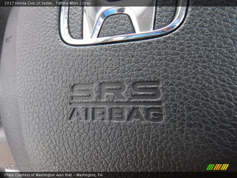 Taffeta White / Gray 2017 Honda Civic LX Sedan