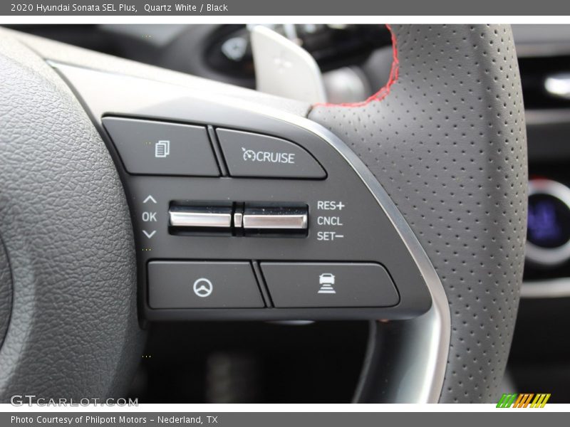 Quartz White / Black 2020 Hyundai Sonata SEL Plus
