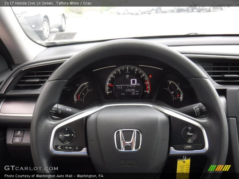 Taffeta White / Gray 2017 Honda Civic LX Sedan