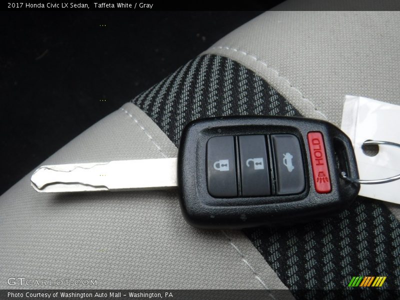 Taffeta White / Gray 2017 Honda Civic LX Sedan