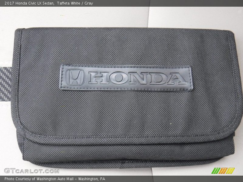 Taffeta White / Gray 2017 Honda Civic LX Sedan