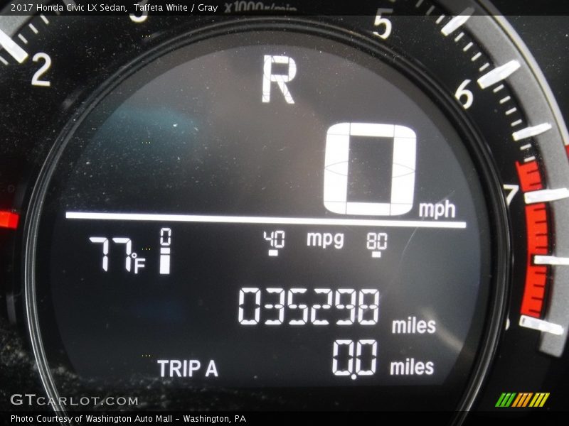 Taffeta White / Gray 2017 Honda Civic LX Sedan