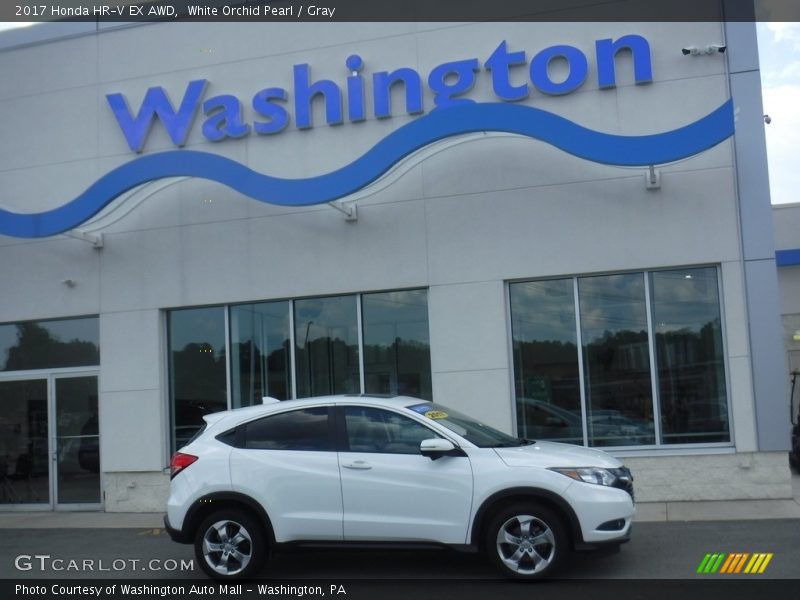 White Orchid Pearl / Gray 2017 Honda HR-V EX AWD