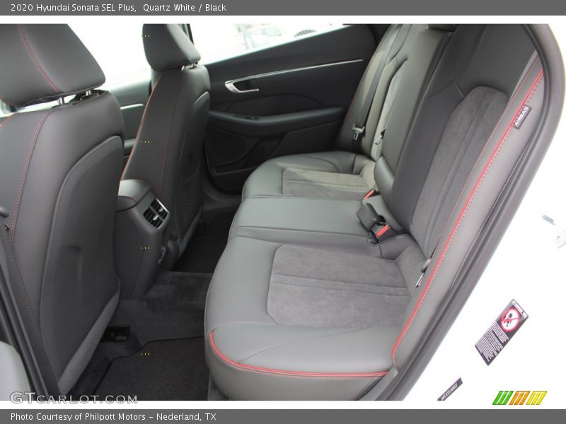 Quartz White / Black 2020 Hyundai Sonata SEL Plus