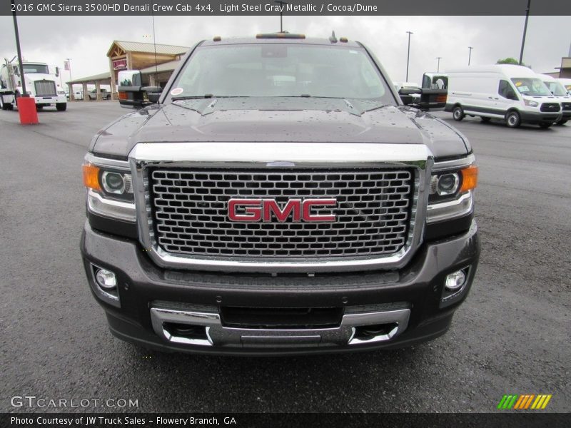 Light Steel Gray Metallic / Cocoa/Dune 2016 GMC Sierra 3500HD Denali Crew Cab 4x4