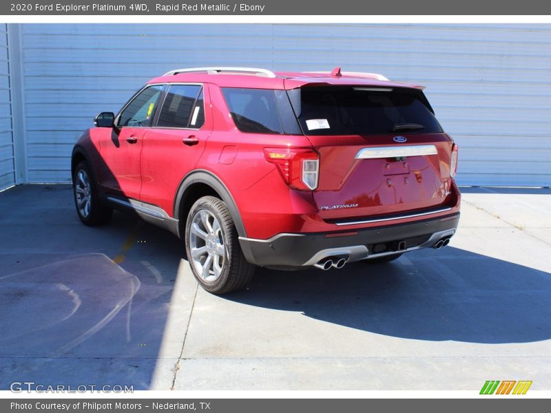 Rapid Red Metallic / Ebony 2020 Ford Explorer Platinum 4WD