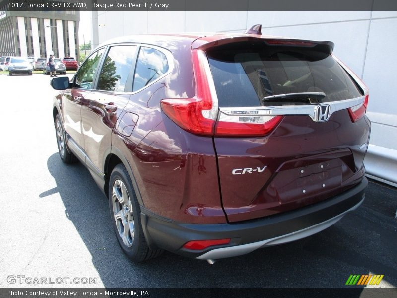 Basque Red Pearl II / Gray 2017 Honda CR-V EX AWD