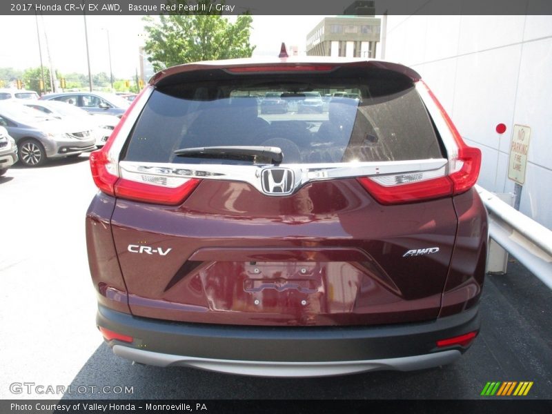 Basque Red Pearl II / Gray 2017 Honda CR-V EX AWD