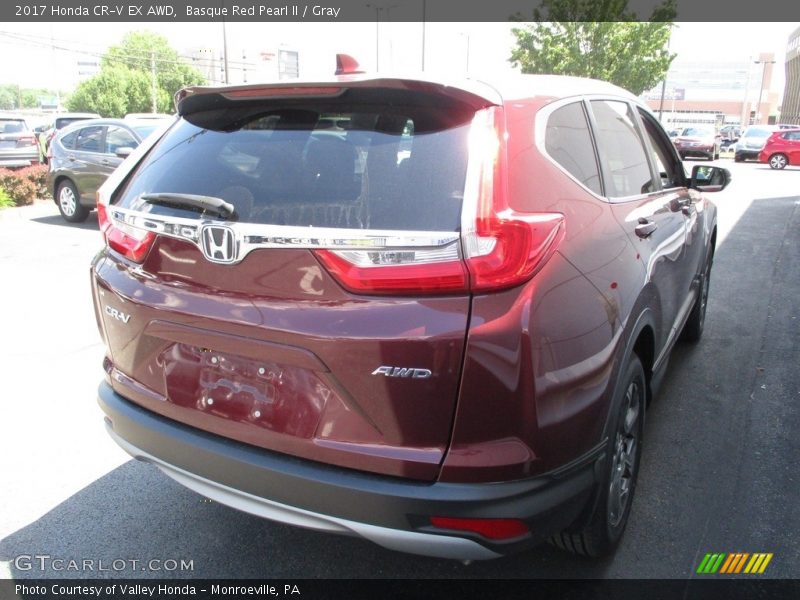 Basque Red Pearl II / Gray 2017 Honda CR-V EX AWD