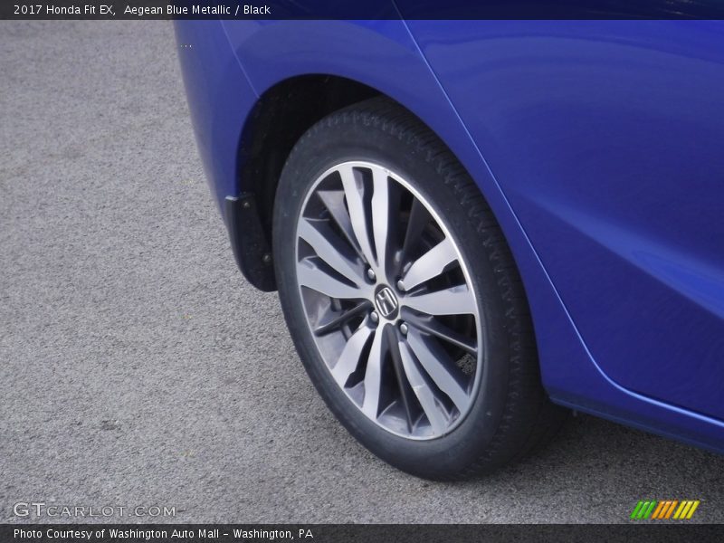 Aegean Blue Metallic / Black 2017 Honda Fit EX