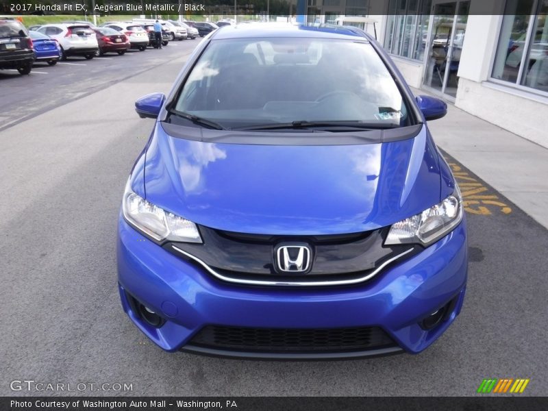 Aegean Blue Metallic / Black 2017 Honda Fit EX