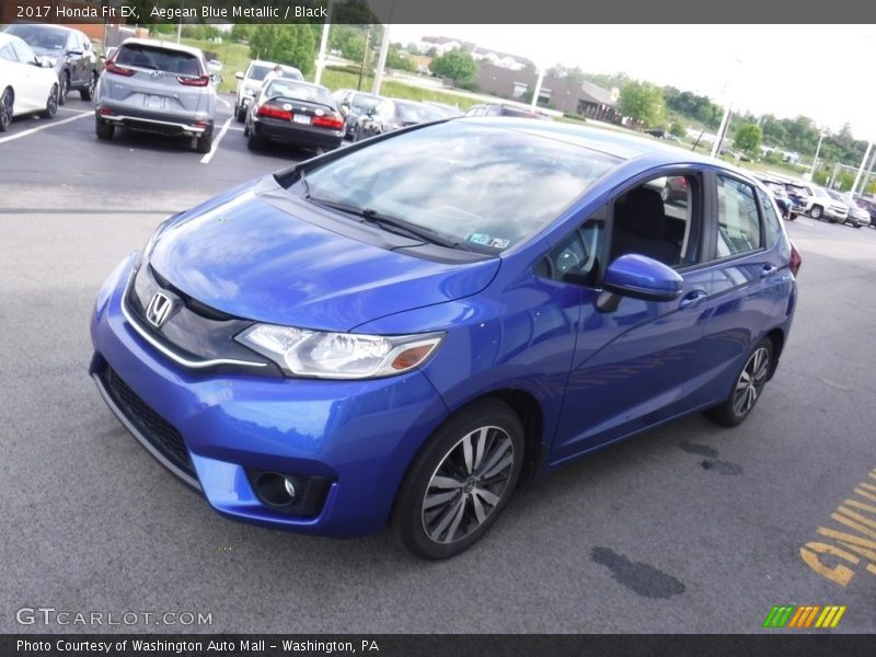 Aegean Blue Metallic / Black 2017 Honda Fit EX
