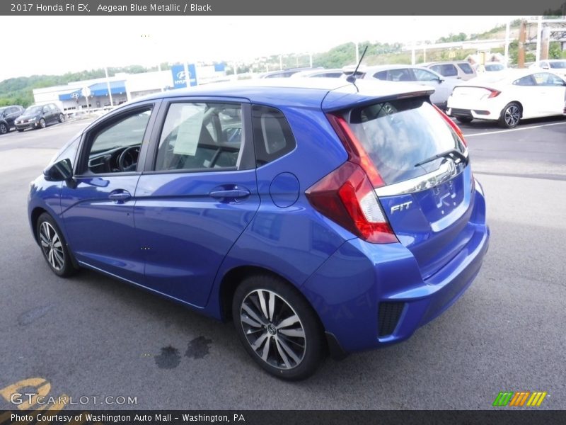 Aegean Blue Metallic / Black 2017 Honda Fit EX