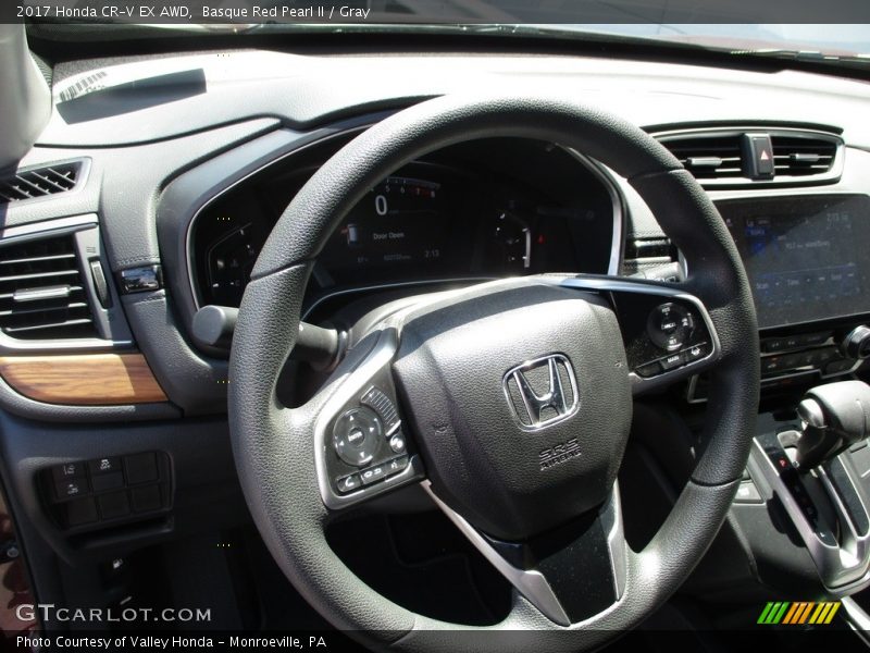 Basque Red Pearl II / Gray 2017 Honda CR-V EX AWD