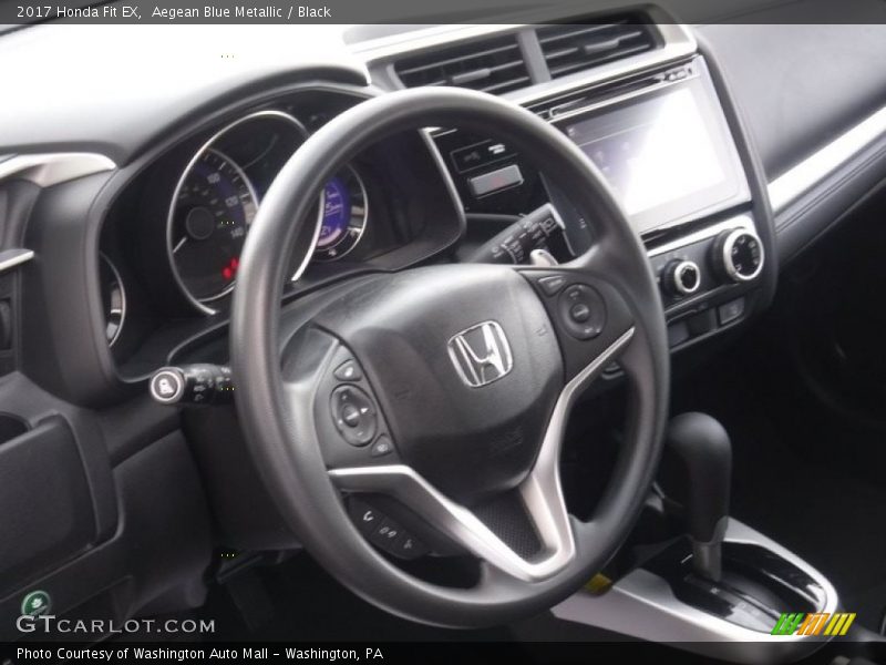 Aegean Blue Metallic / Black 2017 Honda Fit EX