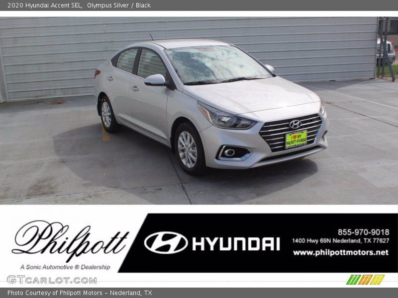 Olympus Silver / Black 2020 Hyundai Accent SEL