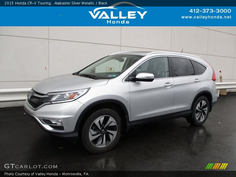 Alabaster Silver Metallic / Black 2015 Honda CR-V Touring