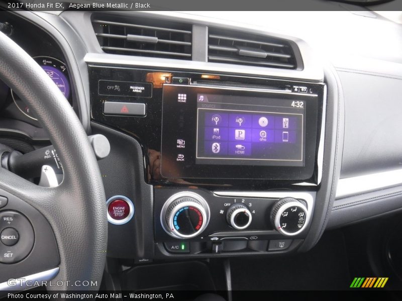 Aegean Blue Metallic / Black 2017 Honda Fit EX
