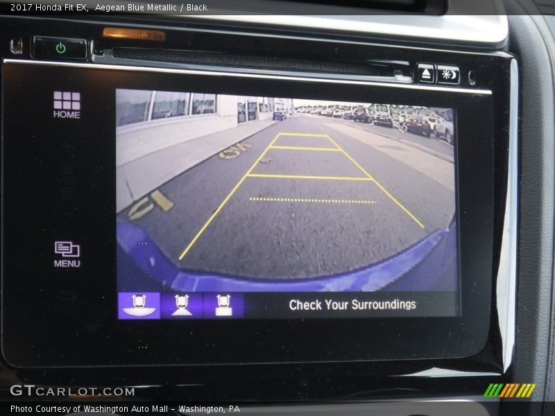 Aegean Blue Metallic / Black 2017 Honda Fit EX