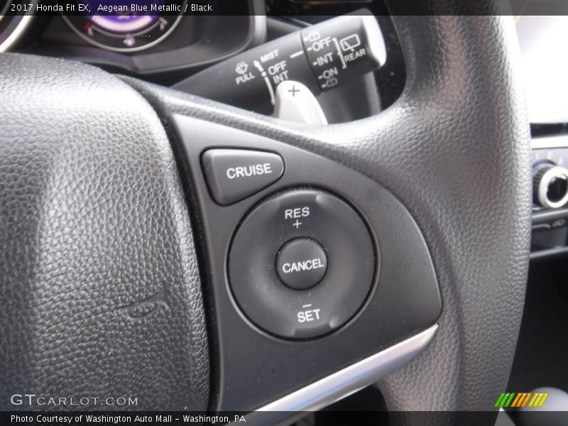 Aegean Blue Metallic / Black 2017 Honda Fit EX