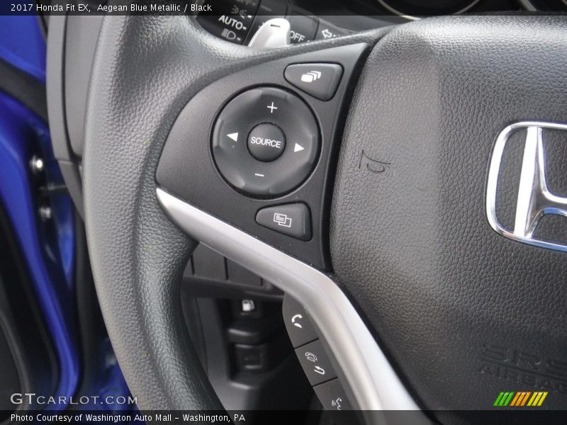 Aegean Blue Metallic / Black 2017 Honda Fit EX