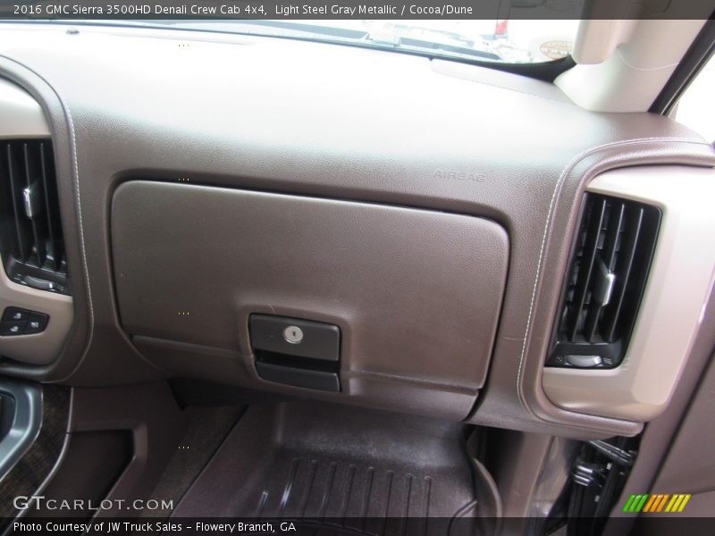 Light Steel Gray Metallic / Cocoa/Dune 2016 GMC Sierra 3500HD Denali Crew Cab 4x4