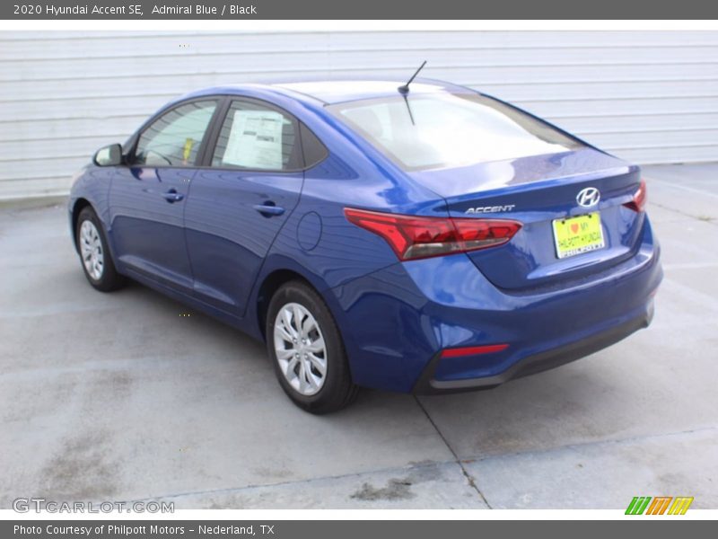 Admiral Blue / Black 2020 Hyundai Accent SE