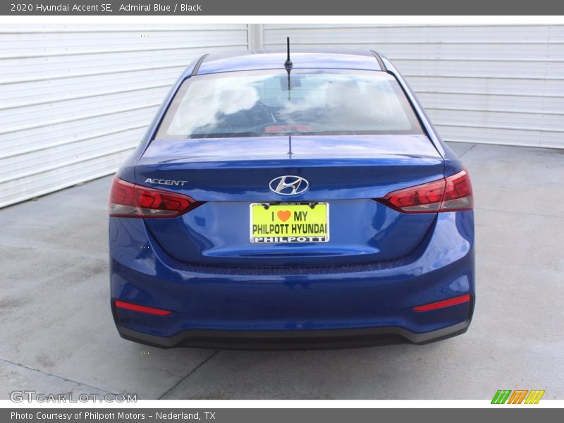 Admiral Blue / Black 2020 Hyundai Accent SE