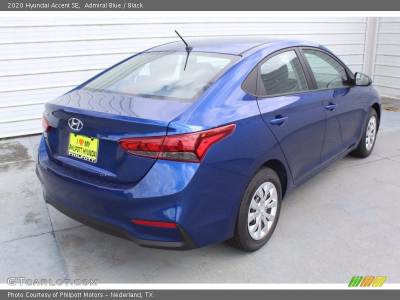 Admiral Blue / Black 2020 Hyundai Accent SE