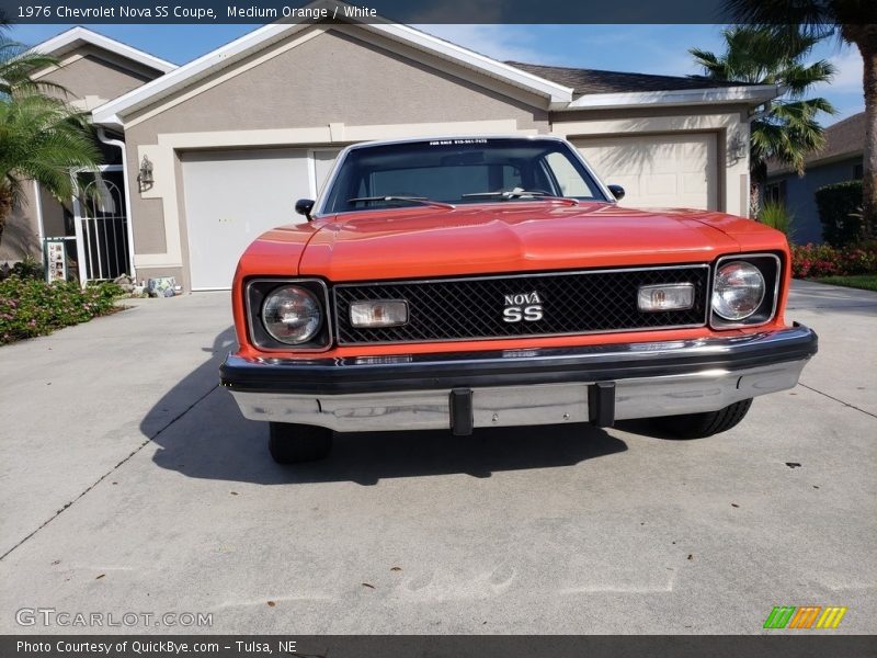 Medium Orange / White 1976 Chevrolet Nova SS Coupe