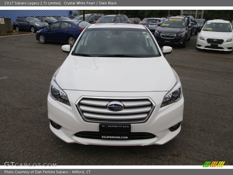 Crystal White Pearl / Slate Black 2017 Subaru Legacy 2.5i Limited