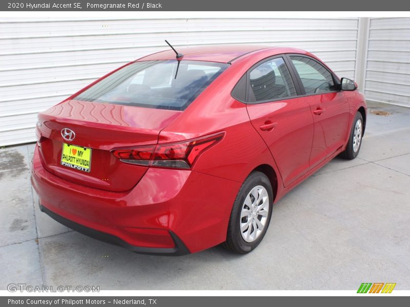 Pomegranate Red / Black 2020 Hyundai Accent SE