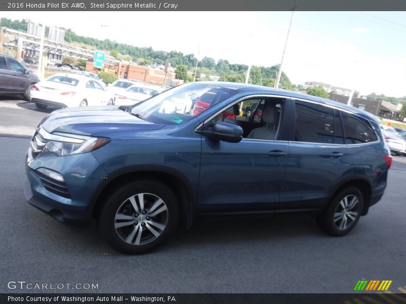 Steel Sapphire Metallic / Gray 2016 Honda Pilot EX AWD