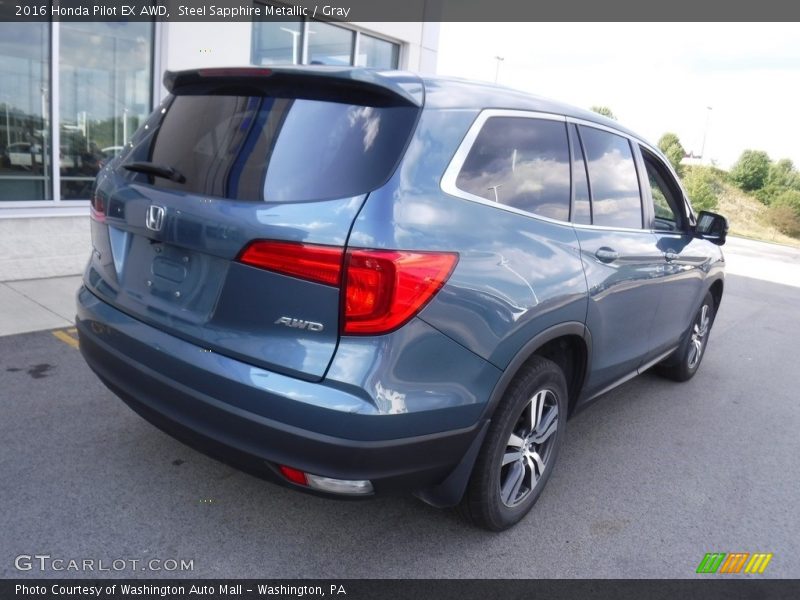 Steel Sapphire Metallic / Gray 2016 Honda Pilot EX AWD