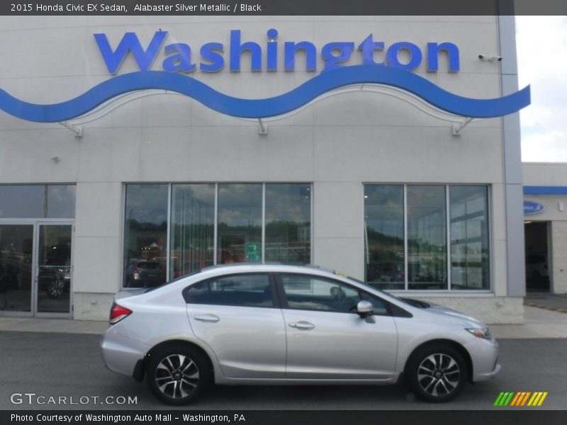 Alabaster Silver Metallic / Black 2015 Honda Civic EX Sedan