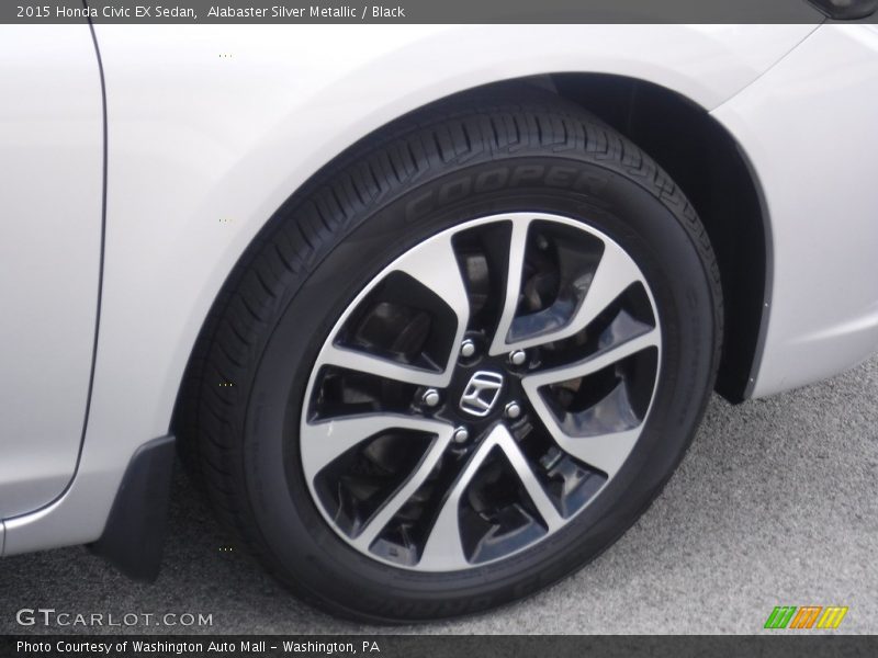 Alabaster Silver Metallic / Black 2015 Honda Civic EX Sedan