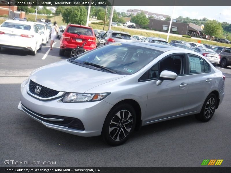 Alabaster Silver Metallic / Black 2015 Honda Civic EX Sedan