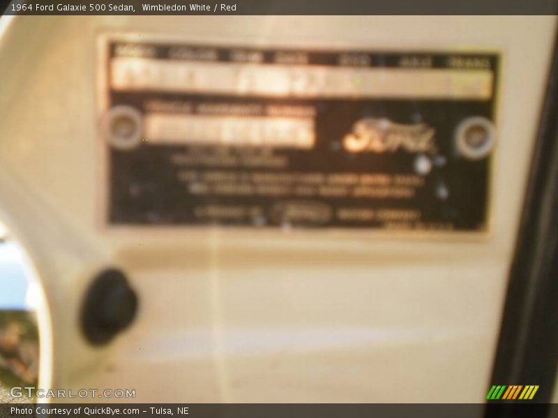 Wimbledon White / Red 1964 Ford Galaxie 500 Sedan