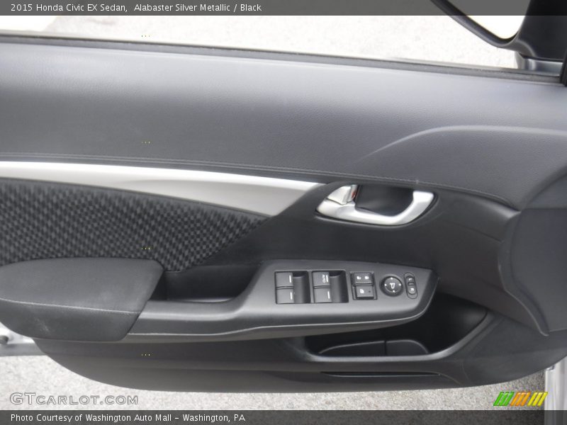 Alabaster Silver Metallic / Black 2015 Honda Civic EX Sedan