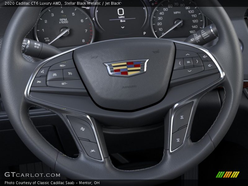 Stellar Black Metallic / Jet Black 2020 Cadillac CT6 Luxury AWD