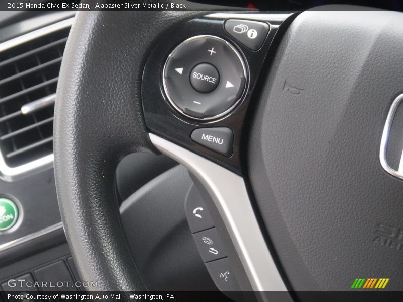 Alabaster Silver Metallic / Black 2015 Honda Civic EX Sedan