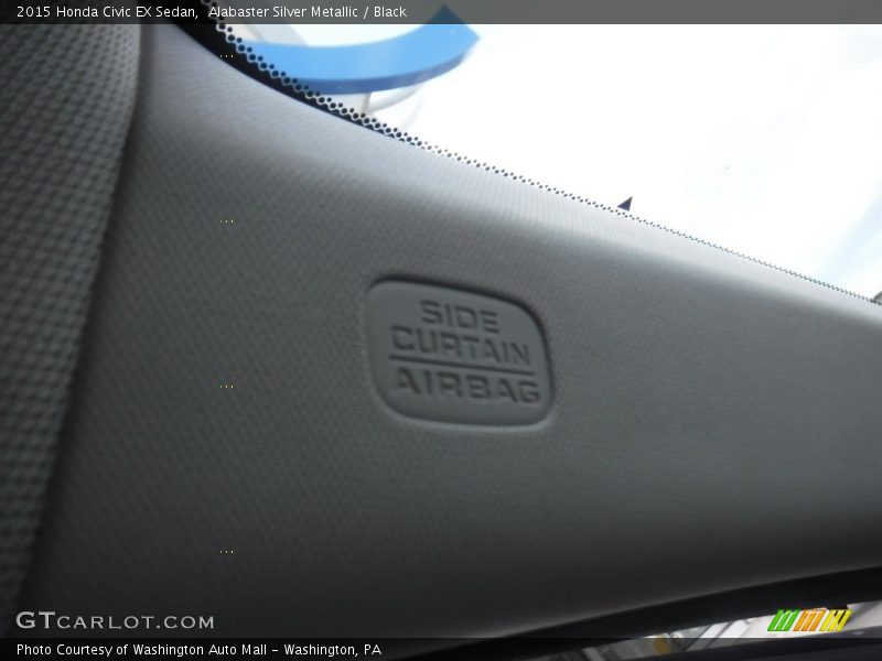 Alabaster Silver Metallic / Black 2015 Honda Civic EX Sedan