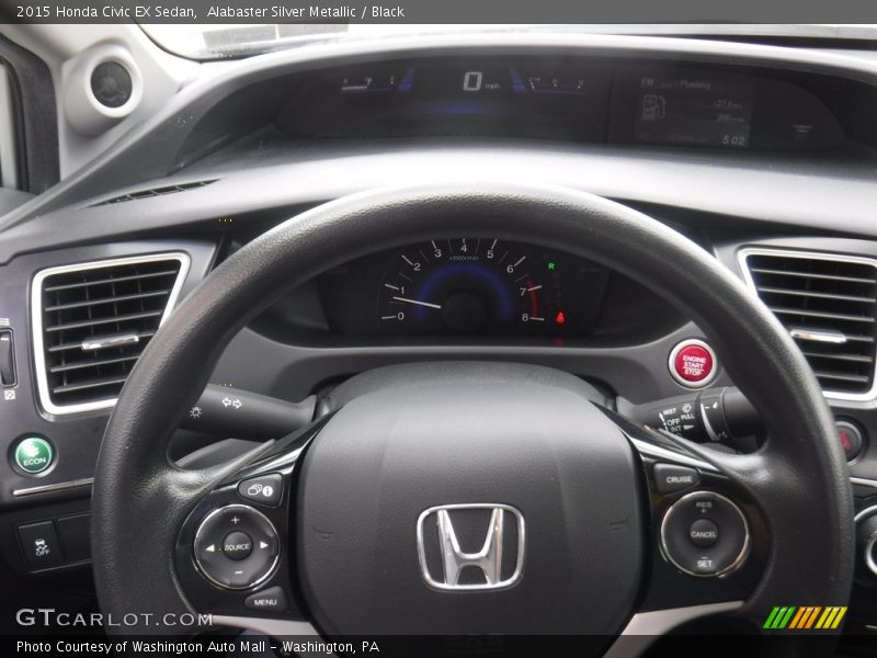 Alabaster Silver Metallic / Black 2015 Honda Civic EX Sedan