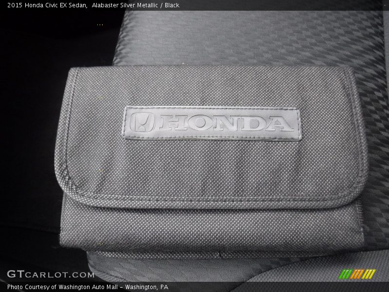 Alabaster Silver Metallic / Black 2015 Honda Civic EX Sedan