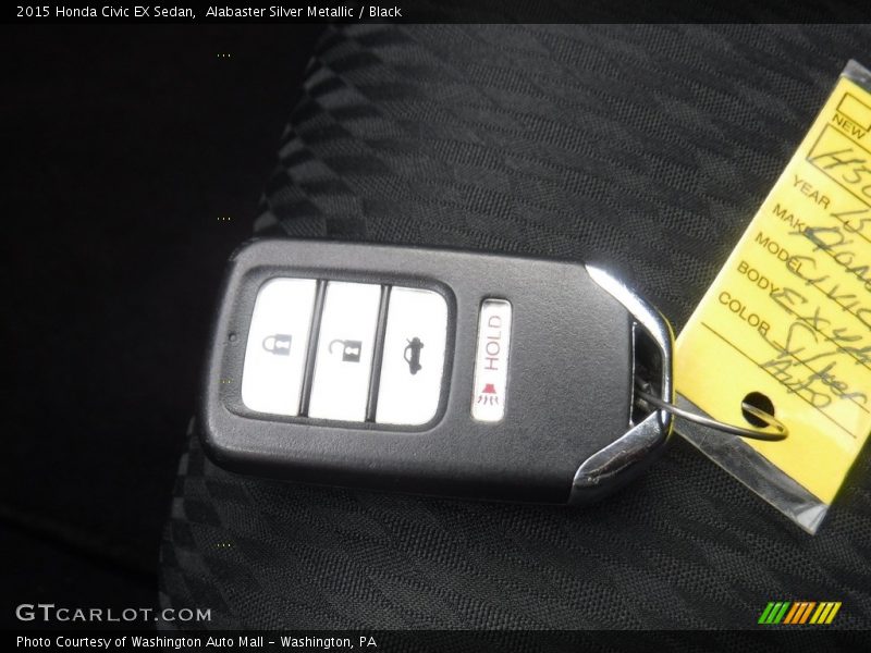 Alabaster Silver Metallic / Black 2015 Honda Civic EX Sedan