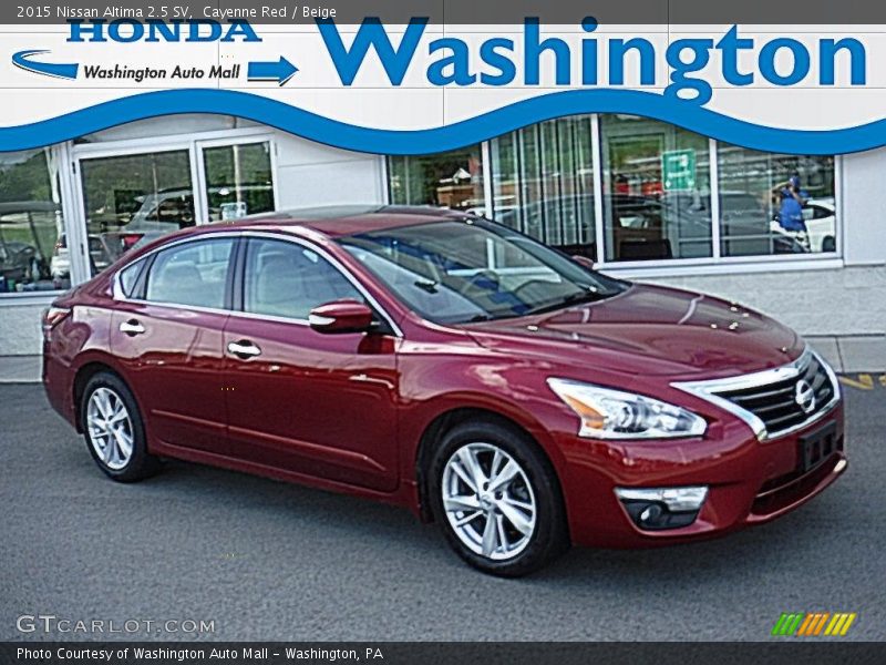 Cayenne Red / Beige 2015 Nissan Altima 2.5 SV