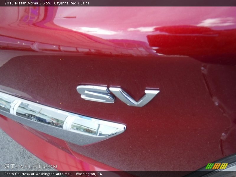 Cayenne Red / Beige 2015 Nissan Altima 2.5 SV